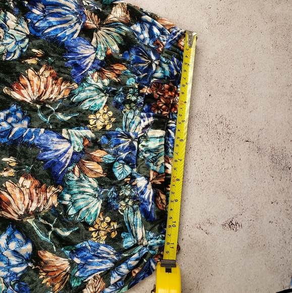 NWOT Zara Floral Print Velour Pants Size S - Picture 8 of 11
